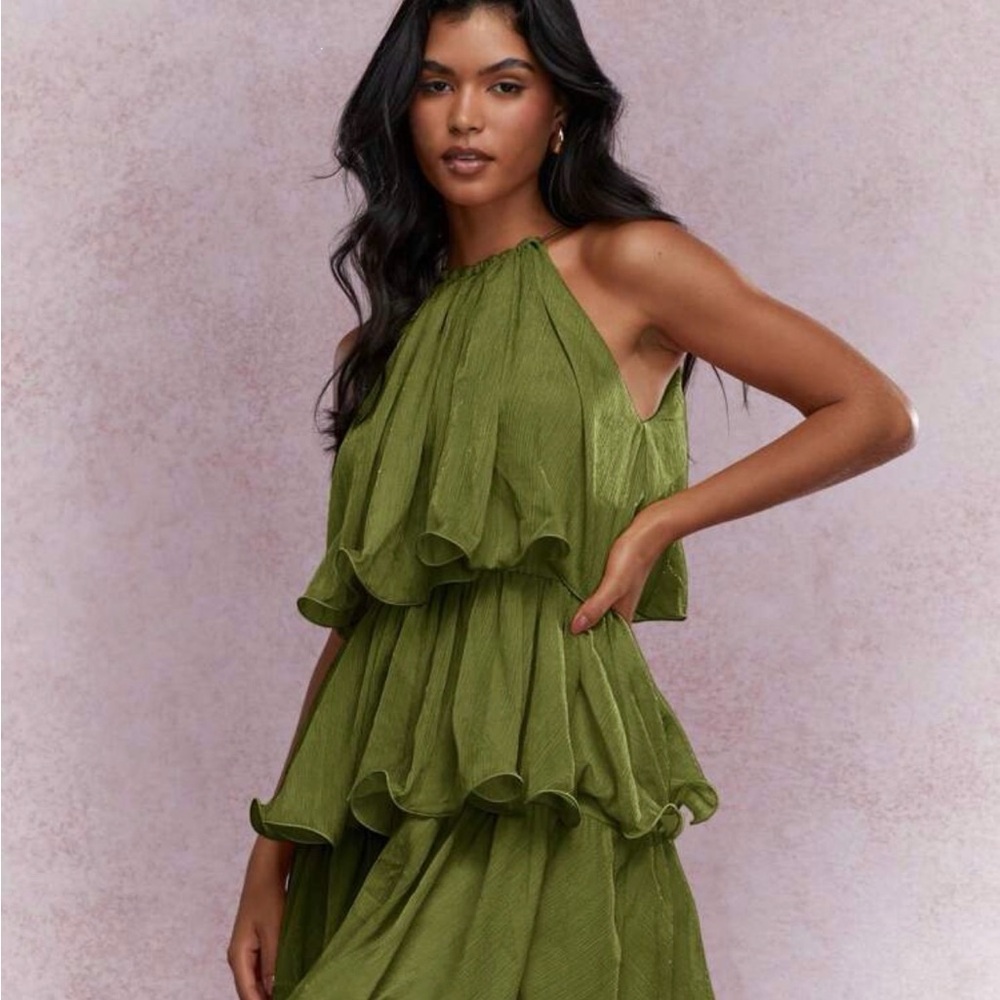 Missguided olive green dress NWT